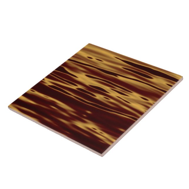 Molten Gold Ripple Effect Ceramic Tile (Side)