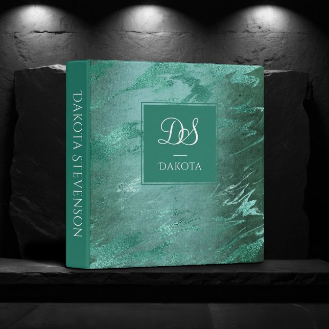 Molten Jade | Emerald Green Luxury Marble 3 Ring Binder (Creator Uploaded)