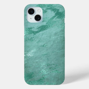 Molten Jade   Emerald Green Luxury Marble iPhone 15 Plus Case
