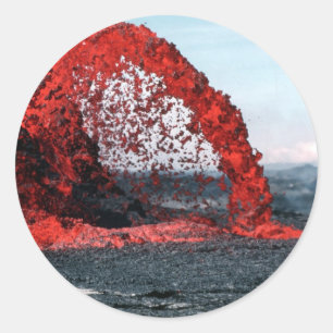 Molten Lava Classic Round Sticker