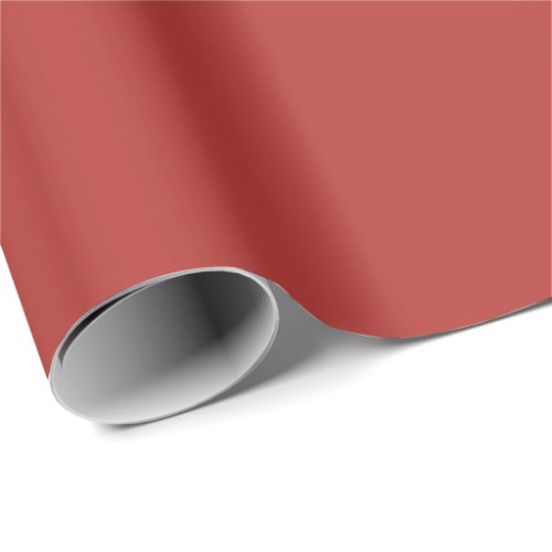 Molten Lava Dark Red Solid Color Print Wrapping Paper