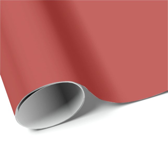 Molten Lava Dark Red Solid Color Print Wrapping Paper (Roll Corner)