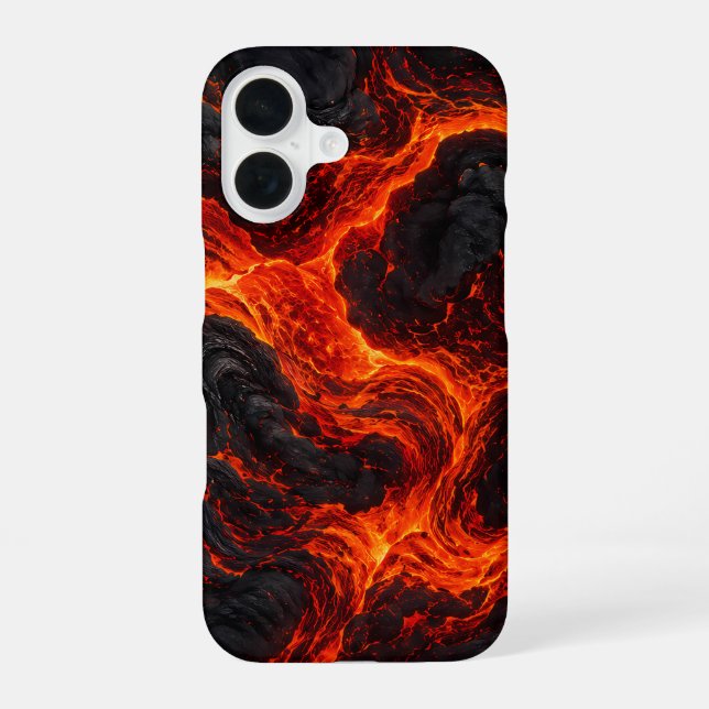 Molten Lava Flow Abstract Pattern Iphone Case (Back)