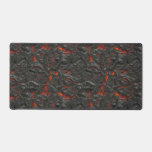 Molten lava volcano black and red desk mat