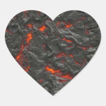 Molten lava volcano black and red