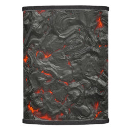 Molten lava volcano black and red lamp shade