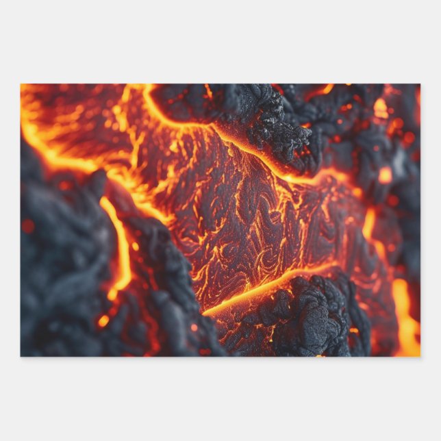 Molten Lava Wrapping Paper Sheets (Front 2)