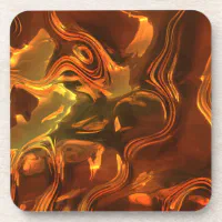Abstract Brass Coaster