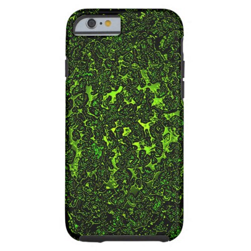 Molten metal abstract green tough iPhone 6 case