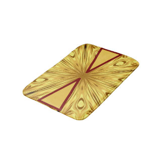 Molten Ore Aesthetic: Gilded Zenith Symmetrical Cr Bath Mat