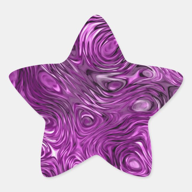 Molten Pink print sticker star (Front)