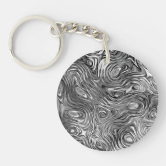 Molten print Text acrylic black back Keychain