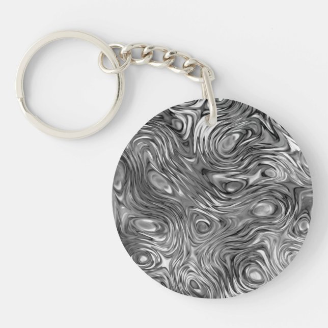 Molten print Text acrylic black back Keychain (Front)