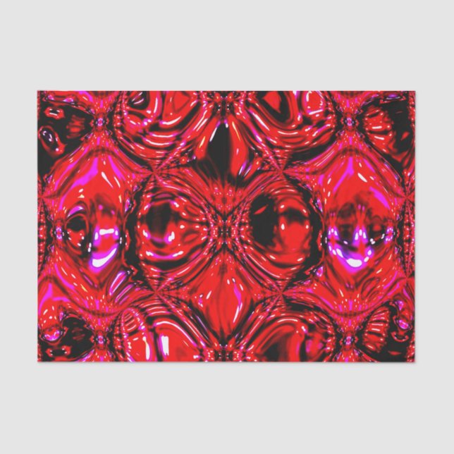 'Molten Red' Abstract Tissue Paper (Front)