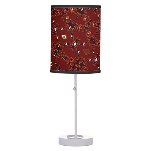 Molten Red Native Line Art  Table Lamp