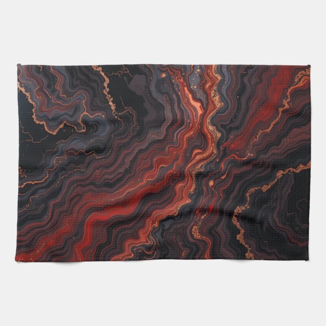 Molten Veins Kitchen Towel (Horizontal)
