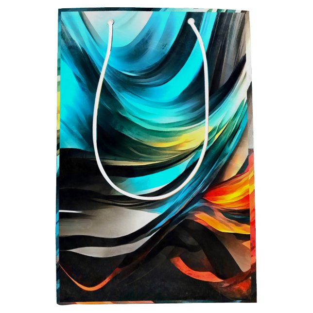 Molten Warmth Vivid Abstract Landscape 3 Medium Gift Bag (Front)