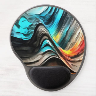 Molten Warmth Vivid Abstract Landscape Gel Mouse Pad