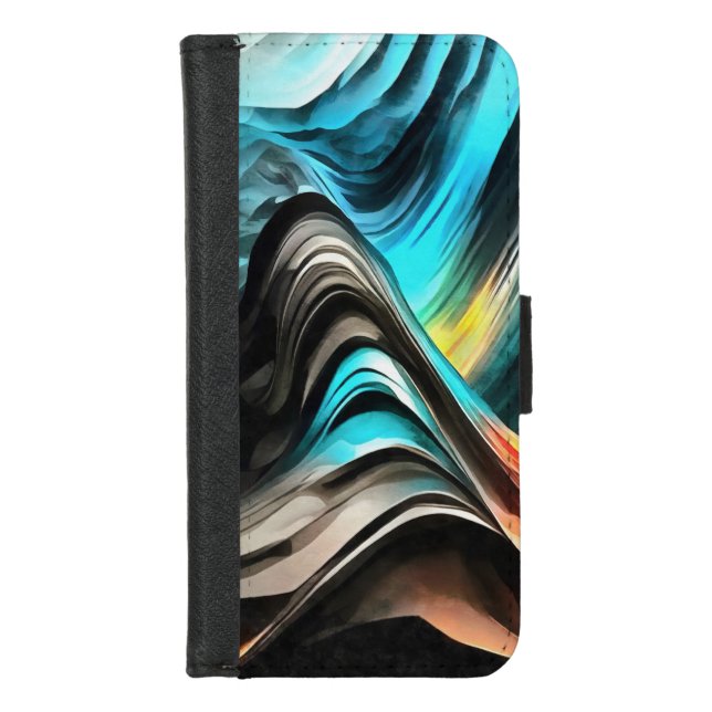 Molten Warmth Vivid Abstract Landscape iPhone Wallet Case (Front)