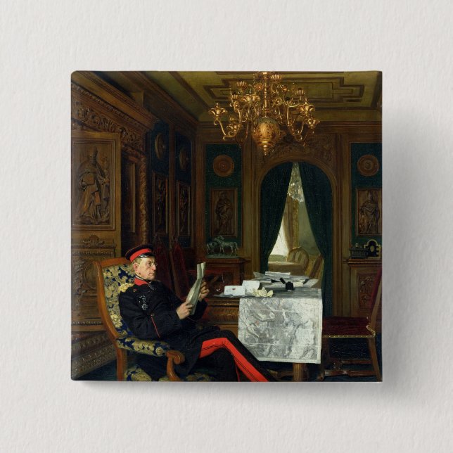 Moltke in Versailles, 1872 Button (Front)