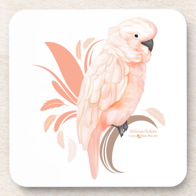 Moluccan Cockatoo Coaster (Front)