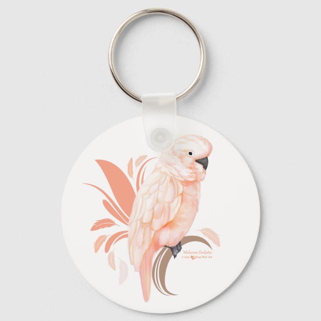 Moluccan Cockatoo Keychain (Front)