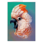 Moluccan Cockatoo Realistic Painting Greeting Card