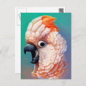 Moluccan Cockatoo realistic painting Postcard (Front/Back)