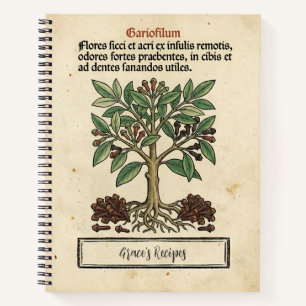 Moluccan Nail Clove Medieval Botanical Recipe Notebook