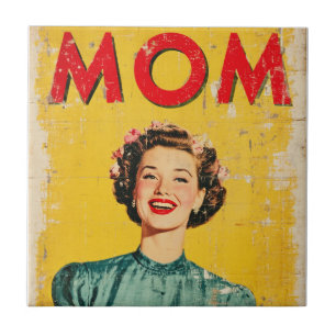 MOM (1) 1960s-Inspired Graphics Ceramic Tile