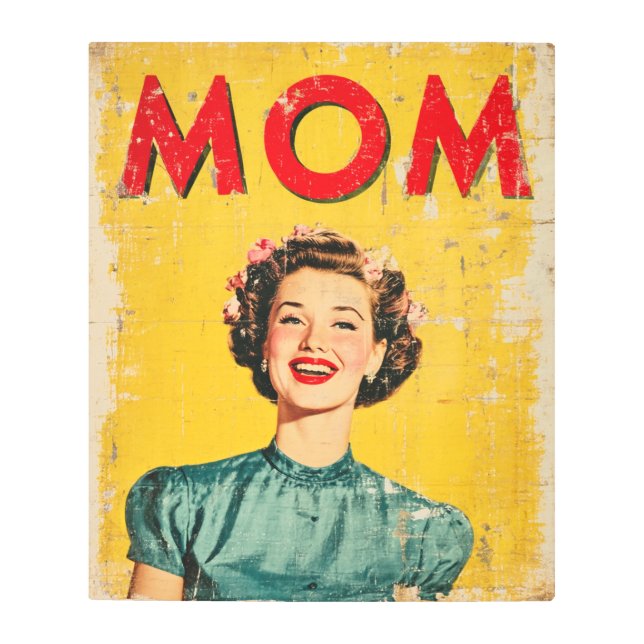 MOM (1) 1960s-Inspired Graphics Metal Print (Front)