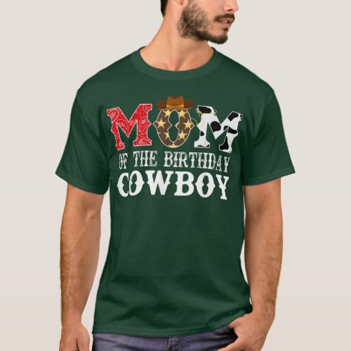 Mom 1st First Birthday Cowboy Western Rodeo Party  T_Shirt