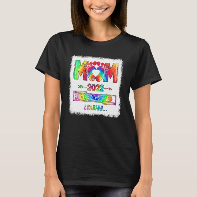 Mom 2022 Loading Moms to be Mommy Baby Twins Futur T-Shirt (Front)