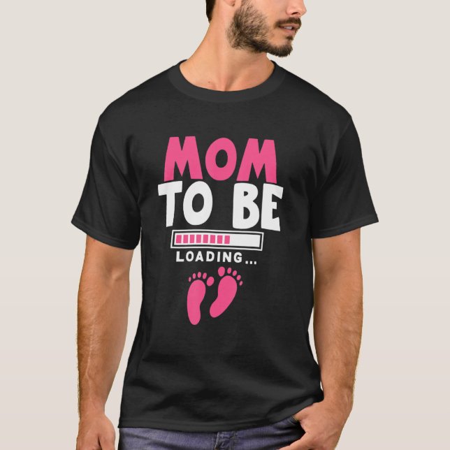 Mom 2022 Loading Moms to be Mommy Baby Twins Futur T-Shirt (Front)