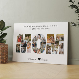 Mom 20 Photo Collage Gift for Mother's Day Canvas Print