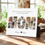Mom 20 Photo Collage Gift for Mother's Day Plaque<br><div class="desc">This is a photo collage that spells out the word MOM along with a custom message. It fits 20 pictures in total. This is the perfect gift for mom for mother’s day,  her birthday or Christmas. Frame not included. Photos by prostooleh / Freepik.</div>