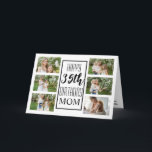 Mom 35th Birthday Black White 6 Photos Collage Card<br><div class="desc">Celebrate your Mom's 35th birthday in style with this modern Mom 35th Birthday Black White 6 Photos Collage Card! This elegant greeting card features a gorgeous white and black color scheme, paired with the photo of your choice. It’s the perfect way to show your love and appreciation for your Mom...</div>
