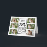 Mom 35th Birthday Black White 6 Photos Collage Card<br><div class="desc">Celebrate your Mom's 35th birthday in style with this modern Mom 35th Birthday Black White 6 Photos Collage Card! This elegant greeting card features a gorgeous white and black color scheme, paired with the photo of your choice. It’s the perfect way to show your love and appreciation for your Mom...</div>