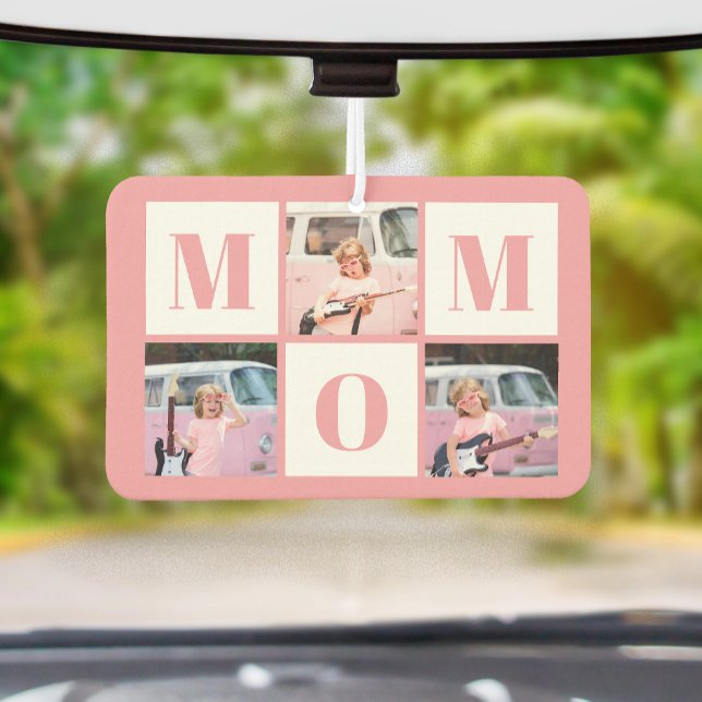 Mom 3 Photo Collage Pink Air Freshener (Creator Uploaded)