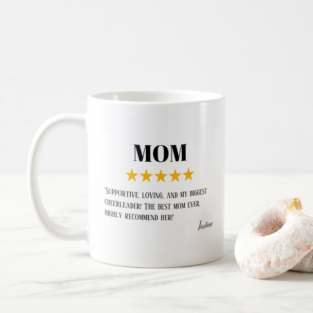 Mom 5 Star Review | Best Mom Ever Gift Coffee Mug (With Donut)