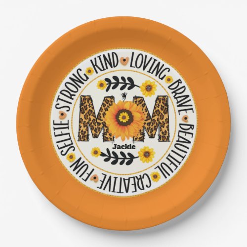 Mom A Garden of Strength and Love Design Paper Plates