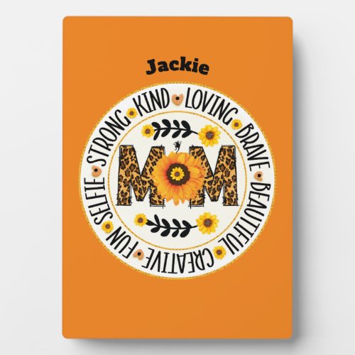 Mom A Garden of Strength and Love Design Plaque