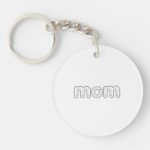 Mom Alphabet Tracing Mother's Day Gift Acrylic Keychain