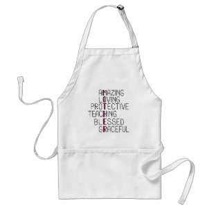 Mom Anagram Amazing Loving Protective Mother Adult Apron