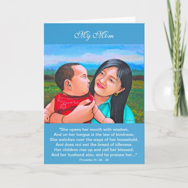 Mom and Babe Mother's Day Greeting Card3 Card (Front)