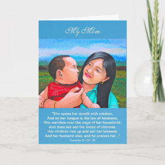 Mom and Babe Mother's Day Greeting Card3 Card