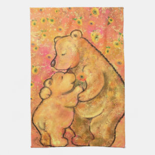 Mom and Baby Bear - Mother's Day - Hug Kitchen Towel