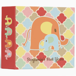 Mom and Baby Boy Elephant Photo Binder