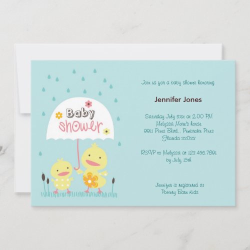 Mom and Baby Chick Invitation