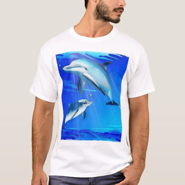 Mom and Baby Dolphin T-Shirt (Front)